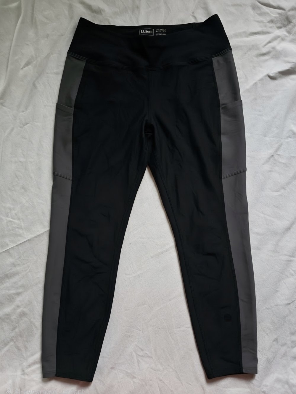 L.L. Bean Black and Gray Base Layer Pants